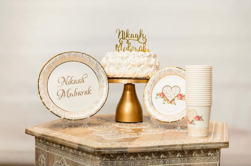 Nikaah Mubarak Acrylic Cake Topper